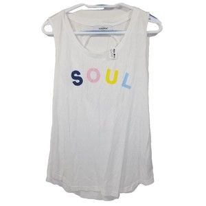 SoulCycle Open Back Tank top SOUL On Front Skull On Back -  Size SM - New